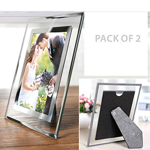 Cadre photo en verre transparent, impression par sublimation, cadre photo rectangulaire, support de table, décoration de la maison, affichage de photos personnalisé - Product Image 2
