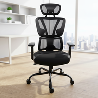Chaise de bureau ergonomique exécutive en maille noire avec support lombaire personnalisé en usine pour le bureau à domicile et la salle de réunion