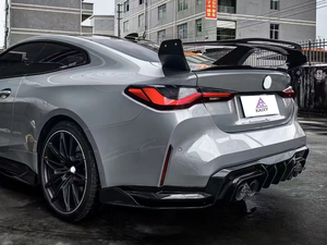 Difusor trasero de fibra de carbono seco estilo <span class=keywords><strong>TA</strong></span> para BMW G80 G82 M3 M4 labio de parachoques trasero - Product Image 4