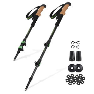 Bâtons de randonnée télescopiques pliables en fibre de carbone 100% pour la défense personnelle - Product Image 1