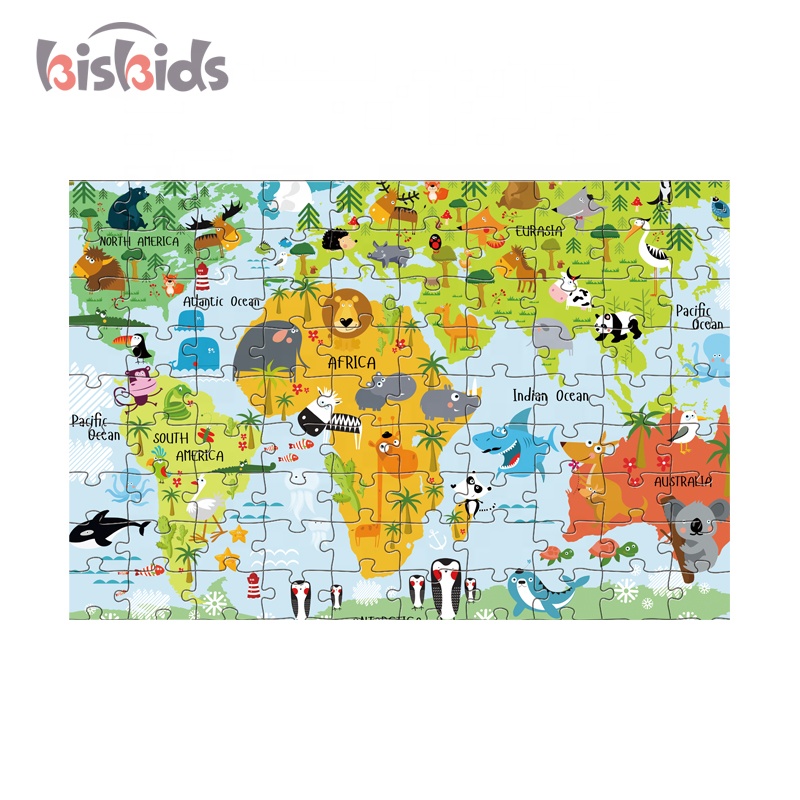 Красочные смешные образовательные головоломки карта 180 pcs игрушки головоломки для детей