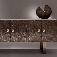 Kenop Kabinet Desain Bunga Vintage Modern MAXERY dari Paduan Seng, Perlengkapan Furnitur Dekoratif, Gagang Pintu Laci