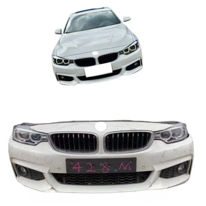 Per <span class=keywords><strong>BMW</strong></span> <span class=keywords><strong>Serie</strong></span> <span class=keywords><strong>4</strong></span> F32 F33 F36 Paraurti Anteriore in ABS Nero Usato Kit Sportivo con Aggiornamento Fendinebbia Facelift - Product Image 1