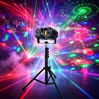 Projecteur LED 7-en-1 à Effet UV 96 Projecteurs, Lumière Magique Stroboscopique, Effet Vague d'Eau, Laser pour Événements et Soirées DJ