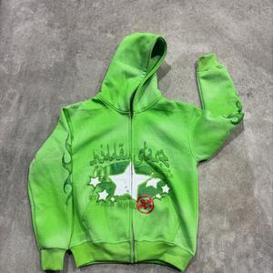 Sweat à capuche vintage surdimensionné personnalisé de haute qualité, lavage à l'acide, fermeture éclair, pour impression numérique, tissu en molleton français, délavé au soleil, sweat à capuche pour homme - Product Image 3