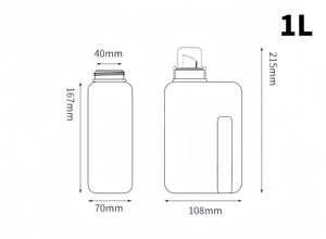 Trong Kho <span class=keywords><strong>HDPE</strong></span> Nhựa Giặt Chất Tẩy Rửa Chai 250Ml 600Ml 1000Ml Chai Nhựa Với Quy Mô Cap Cho Chất Tẩy Rửa Vải - Product Image 6