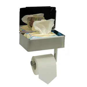 High Quality Wipe Box Paper Tissue Storage Rack Wall Mounted Adhesive Save Space Toilet Soap Holder