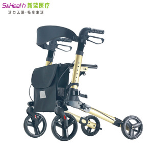 Newblue Medical Aluminum Alloy Folding <b>Walker</b> Rollator Noble Purple Silver Gray <b>Elderly</b> Mobility Aid - Product Image 5