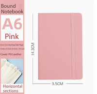 Carnet à couverture rigide HBC Premium en cuir PU avec bande élastique, fermeture extensible, pages lignées résistantes à l'encre, imprimé UV