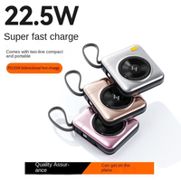 Batterie externe 20000 mAh à charge rapide avec écran, chargeur portable pour téléphone portable 10000 mAh PD 22,5 W, câble intégré pour iPhone inclus