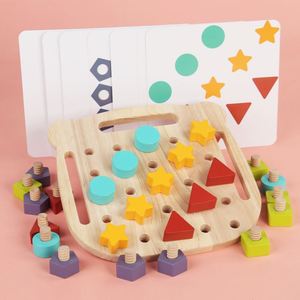 Pretend Play Large Multifunctional Toolbox Stem Construction Toy Wooden Toddler <b>Tool</b> Set - Product Image 3