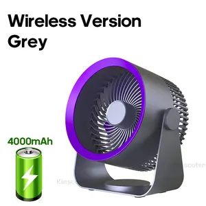 Multifunctional Electric Fan Fold Circulator Wireless Portable Home Air Cooler Desktop Wall 4000mAh Rechargeable Fan