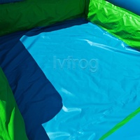 Toboggan aquatique gonflable personnalisé avec casque DJ musical, château gonflable de qualité commerciale avec piscine à éclaboussures pour location de fêtes d'enfants