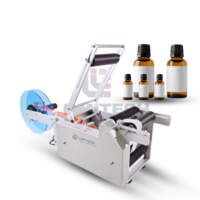 Machine d'étiquetage de bouteilles rondes semi-automatique avec codeur de date, prix d'usine LOM