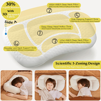 Oeko-Tex 100 Maßgefertigtes Waschbares Ergonomisches Komfort-Kinderkissen Nackenstütze Atmungsaktives Schlafkissen für Kinder