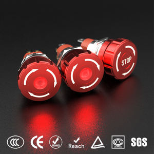 HBAN Aluminium legierung 19mm explosions geschützter Not-Aus-Drucksc halter mit laser geätztem STOP-Zeichen CE IP67 10A 250V - Product Image 5