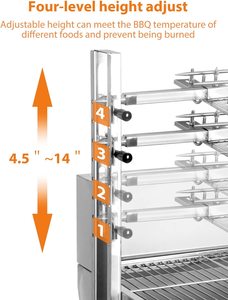 Griglia a Carbone Commerciale con Carrello e Girarrosto <span class=keywords><strong>per</strong></span> Arrostire Maiale, <span class=keywords><strong>Macchina</strong></span> <span class=keywords><strong>per</strong></span> Barbecue da Esterno - Product Image 5