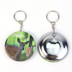 Custom 58Mm Round Square Button Pin Magnet Keychain Tin Badge Magnetic Bottle Opener - Product Image 2
