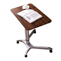Bureau d'ordinateur mobile en bois réglable en hauteur, pupitre de bureau, idéal pour les petits appartements, bureau intelligent assis-debout pour canapé relaxant