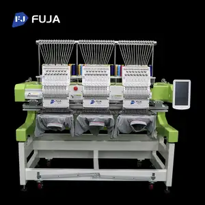 High Speed FUJA 3 head Garment Industrial Embroidery Sewing Machine