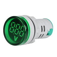 Lampu LED Digital, 22mm LED Digital Display Gauge Volt Voltmeter indikator lampu sinyal Voltmeter lampu Tester Combo pengukur jarak 60-500V AC