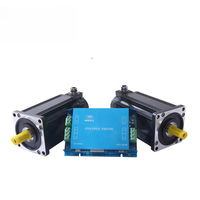 Moteur électrique à courant continu à double arbre avec encodeur optique 48V 5 pouces, servomoteur à courant continu à couple élevé
