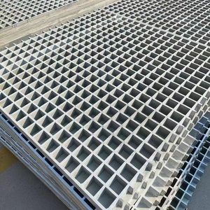 Caillebotis en plastique renforcé de fibre de verre Caillebotis FRP composite Plaque de couverture de tranchée pultrudée 38*38*38 Caillebotis en fibre de verre - Product Image 6