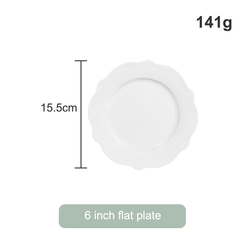 Assiette blanche de 6 pouces