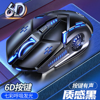 Mouse Gaming RGB LED Backlit USB Berkabel 3D Sensor Optik Ergonomis untuk PC Desktop