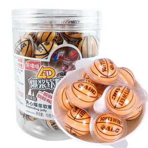 Wholesale Custom Private Label Fruit Snack Food Basketball/Football Gummy Soft Popping Candy