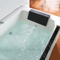 Vente en gros Baignoire de massage en acrylique Baignoire spa hydromassante autoportante pour 1 personne avec 12 jets Hôtel Salle de bain de luxe Trempage