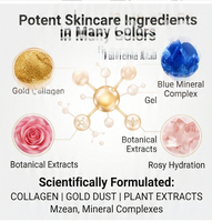 Masque facial en gel d'or 24 carats en sachet, anti-rides, éclaircissant, hydratant, masque facial en cristal de collagène