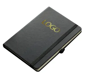 Latest Products 2024 Black A5 Leather with Elastic Band Custom Vegan Journal Classic Notebook