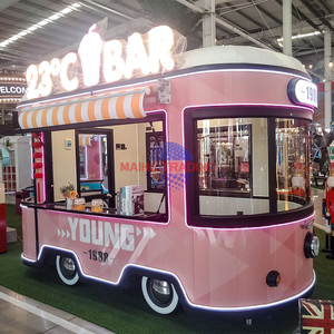 Wholesale and New Stainless Small Food Truck <b>Mini</b> Food Van Trailers Mobile Ice Cream Silver Snack Cart - Product Image 5