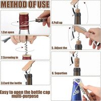 Regalo Personalizado para el Día del Padre, Abridor de Botellas Plegable, Sacacorchos, Kit de Herramientas Multiusos, Regalos Prácticos para Él, Llavero de Madera Grabado