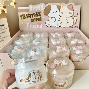 CHENXI สไลม์ดีไซน์ใหม่ น่ารัก รูปแมว สีสันหลากหลาย ไม่เหนียวเหนอะหนะ สไลม์เนื้อมิลค์กี้ ครีมมี่ ฟลัฟฟี่ พร้อมกรงเล็บ - Product Image 4
