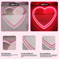 Miroirs acryliques ondulés personnalisés Winbo pour décoration murale, miroir décoratif irrégulier avec éclairage néon décoratif à intensité variable