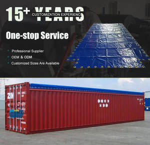 Bâche de protection pour conteneur, <span class=keywords><strong>grande</strong></span> taille, 600 GSM, imperméable, résistante aux déchirures, pour extérieur, 20 pieds, ouverture supérieure - Product Image 5