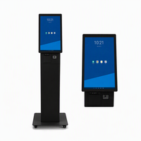 Kiosque de paiement de table MJK 21,5 pouces pour restaurant, terminal de commande POS en libre-service avec imprimante, blanc