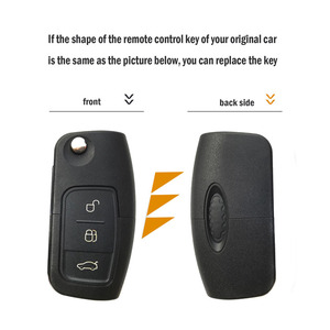 لسيارات فييستا سي ماكس مونديو MK4 المجرة <span class=keywords><strong>3</strong></span> أزرار قابلة للطي مفتاح عن بعد غطاء قذيفة فوب شفرة مربعة (<span class=keywords><strong>2</strong></span> sung) متوافقة - Product Image 3