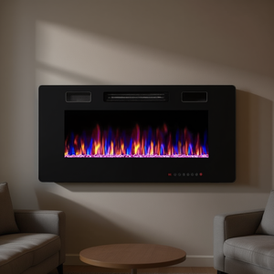 Chimenea Eléctrica Ultrafina de 36 Pulgadas para Montar en la Pared, con Llama Multicolor y Control Remoto para Uso Doméstico - Product Image 2
