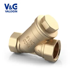 Valogin 1/2 đến 2 inch kiểm tra van Brass kiểm tra van nhà sản xuất lọc Giá với bộ lọc bằng thép không gỉ