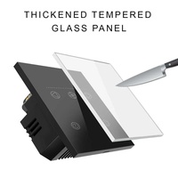 Interrupteur mural intelligent tactile WiFi Tuya, contrôleur de vitesse de ventilateur de plafond, télécommande via application, compatible avec Alexa et Google Home Assistant
