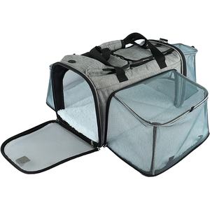 <span class=keywords><strong>Pet</strong></span> Expand able Carrier <span class=keywords><strong>Pet</strong></span> Erweiterbare Reise Camping Outdoor Atmungsaktives Mesh Belüftetes Design Cat Backpack Carrier - Product Image 1