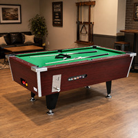 Table de billard de style américain - Commerciale, à monnayeur, pour club et salle de billard, en tweed pur laine à poils droits, 2440*1320*810, direct usine