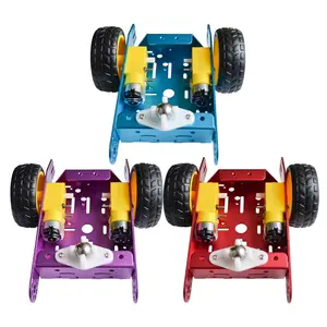 2WD 알루미늄 자동 Neue Bildung Spielzeug Roboter 지능형 자동 Legierung 섀시 2WD 스마트 로봇 자동차 섀시 키트 DIY