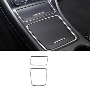 Xingbaiwang <b>Car</b> <b>Cup</b> <b>Holder</b> Trim Stainless Steel Center Console For Mercedes-Benz GLA CLA A-Class B-Class Interior Modification - Product Image 3