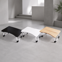Table de lit pliante ergonomique et portable avec support pour tablette, pieds en W stables, table pour ordinateur portable, idéale pour dortoir, canapé, lecture