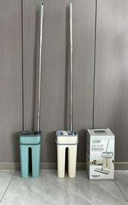 Juego de fregona <span class=keywords><strong>y</strong></span> cubo de <span class=keywords><strong>pedal</strong></span> individual al por mayor, de microfibra resistente, plegable, rectangular, para uso doméstico e industrial, tipo Lazy Mop - Product Image 2