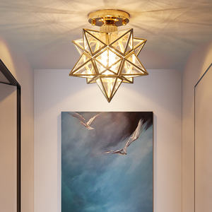 Lampada da soffitto a cinque punte a stella <span class=keywords><strong>luce</strong></span> da soffitto corridoio corridoio balcone piccole lampade in ferro lampada ad arte <span class=keywords><strong>lampadari</strong></span> - Product Image 2